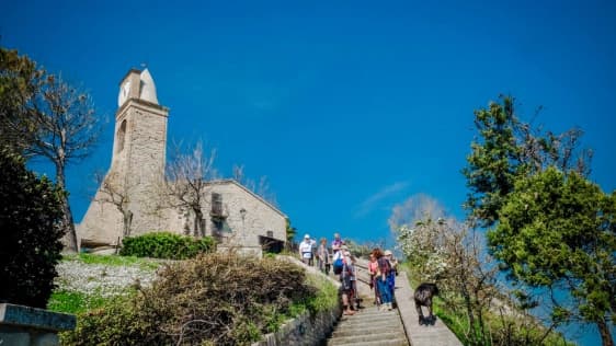 Marche entre vignes et oliviers