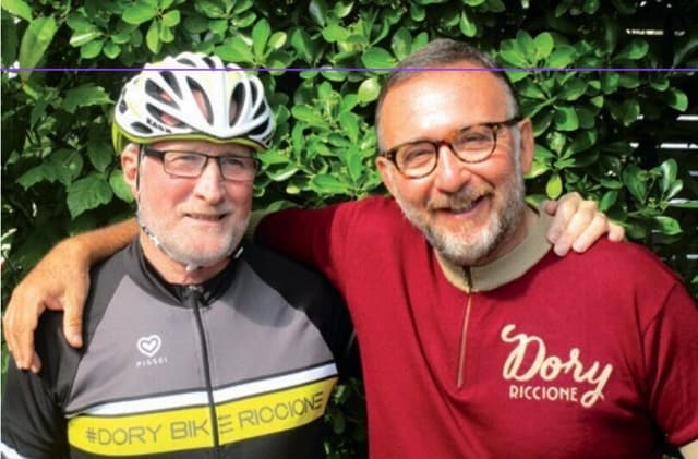 Jean Ghierche, fondateur de la Riccione Bike ASBL, et Stefano Giuliodori
